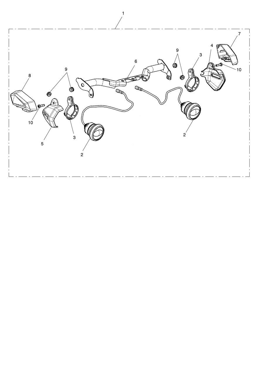 LED Fog Light Kit, Type 2 exploded diagram