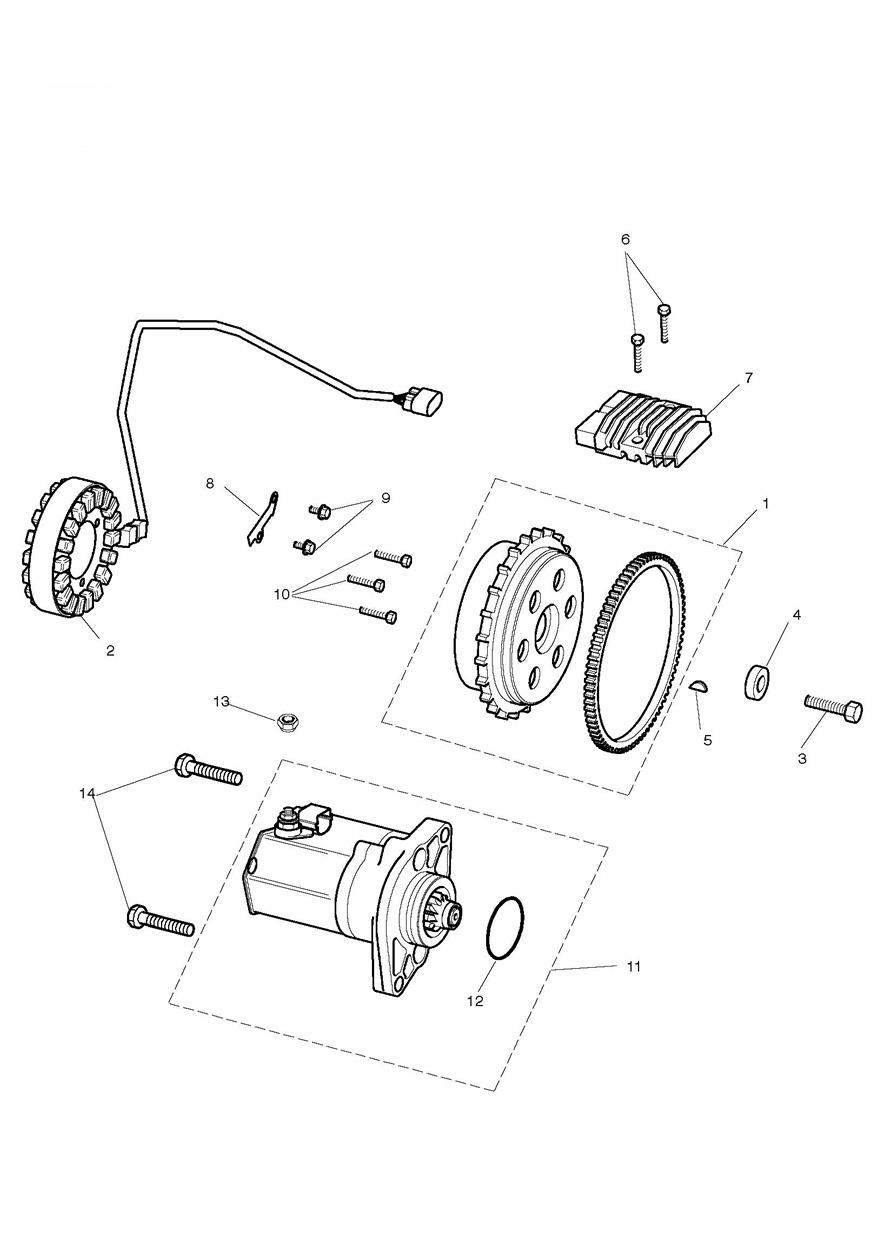 Starter & Alternator exploded diagram
