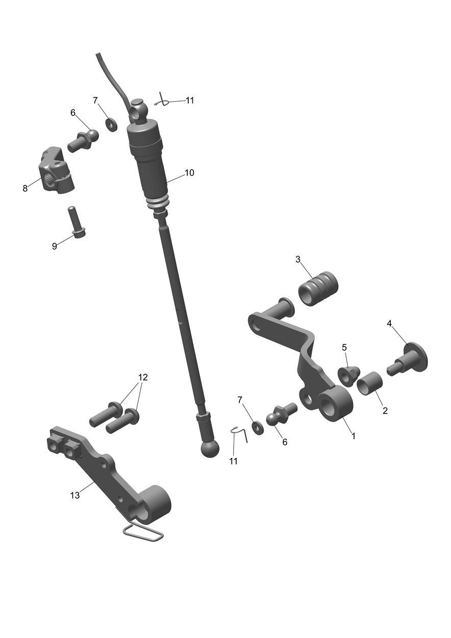Gearchange Mechanism exploded diagram