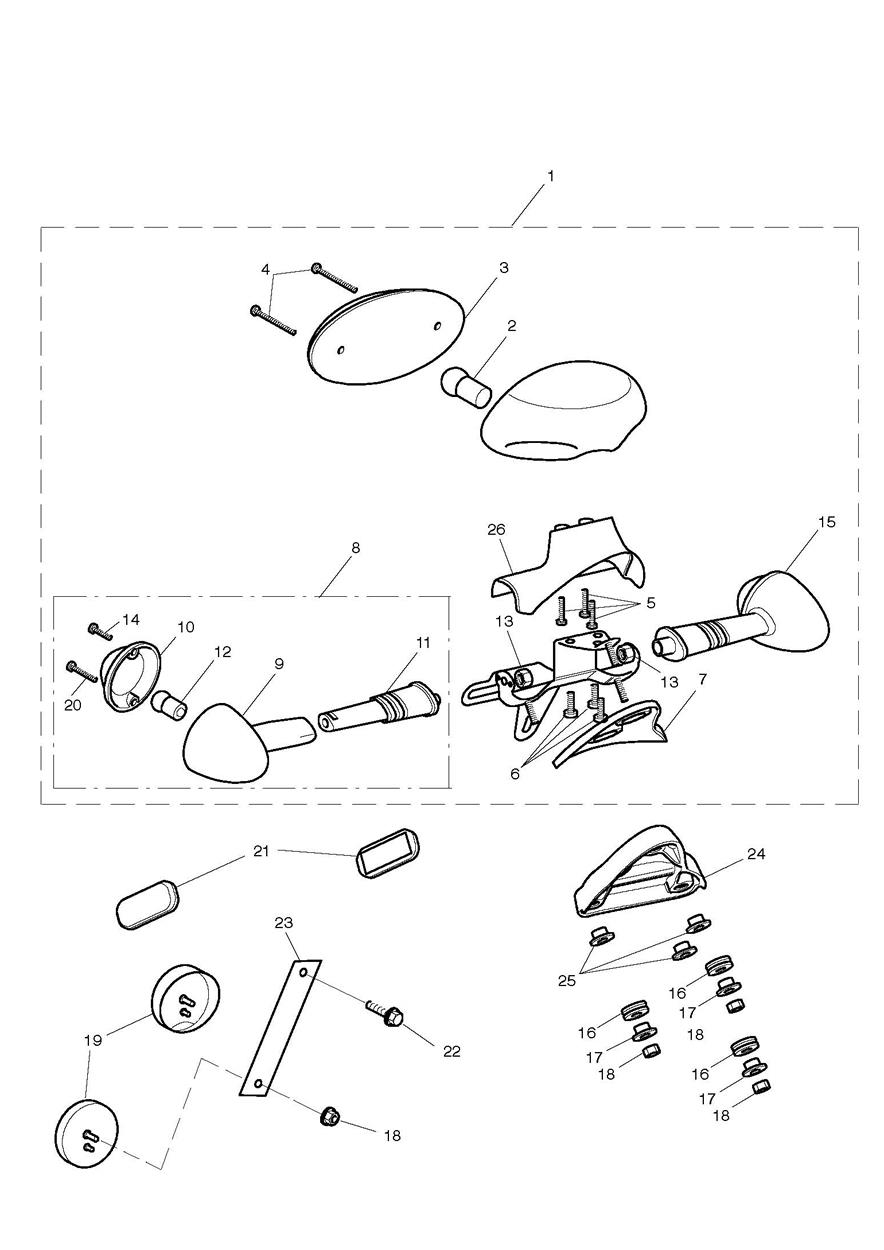 Rear Light & Rear Indicators exploded diagram