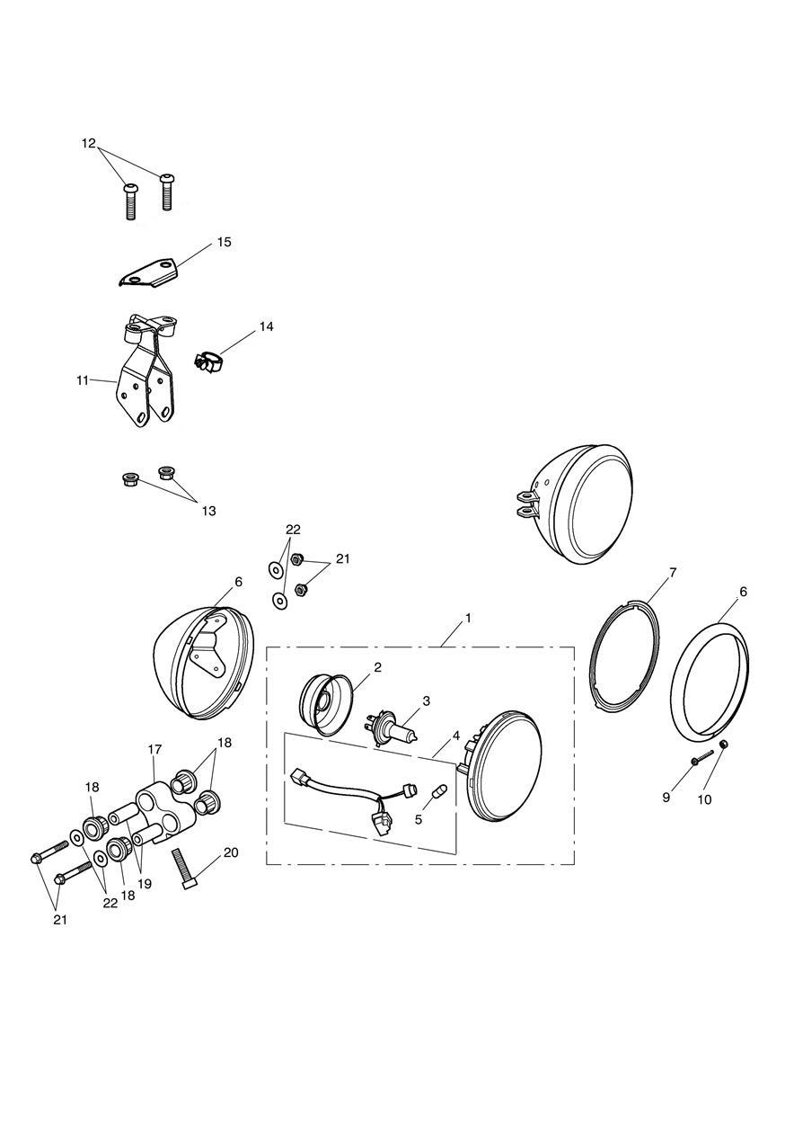 Headlight Assembly exploded diagram