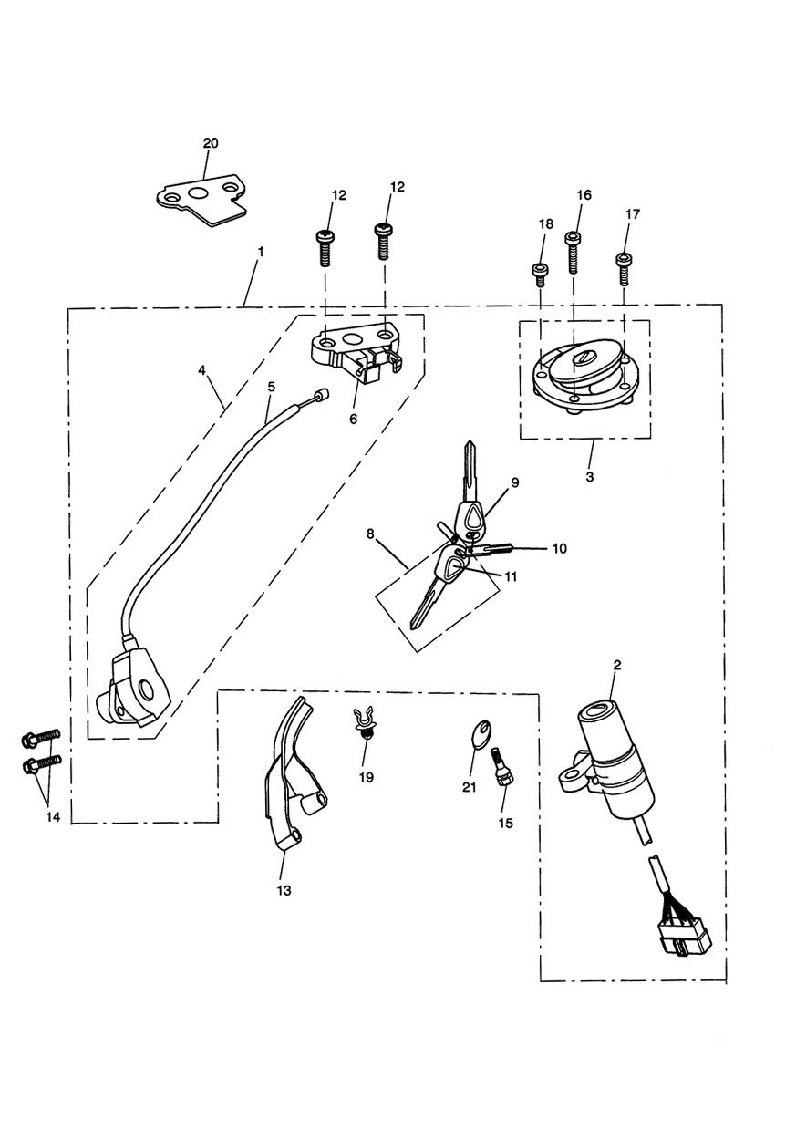 Ignition Switch & Lock Set exploded diagram