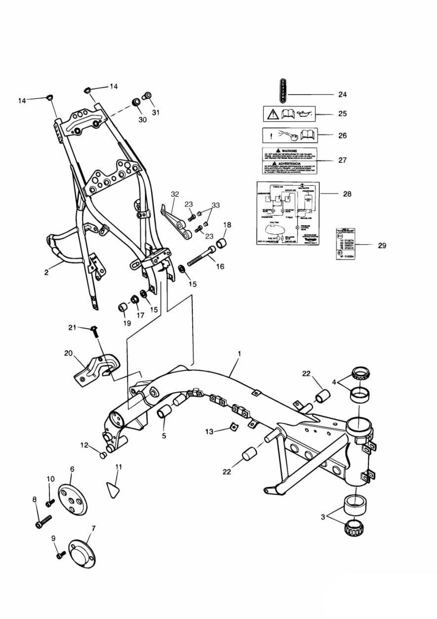 Main Frame & Fittings exploded diagram