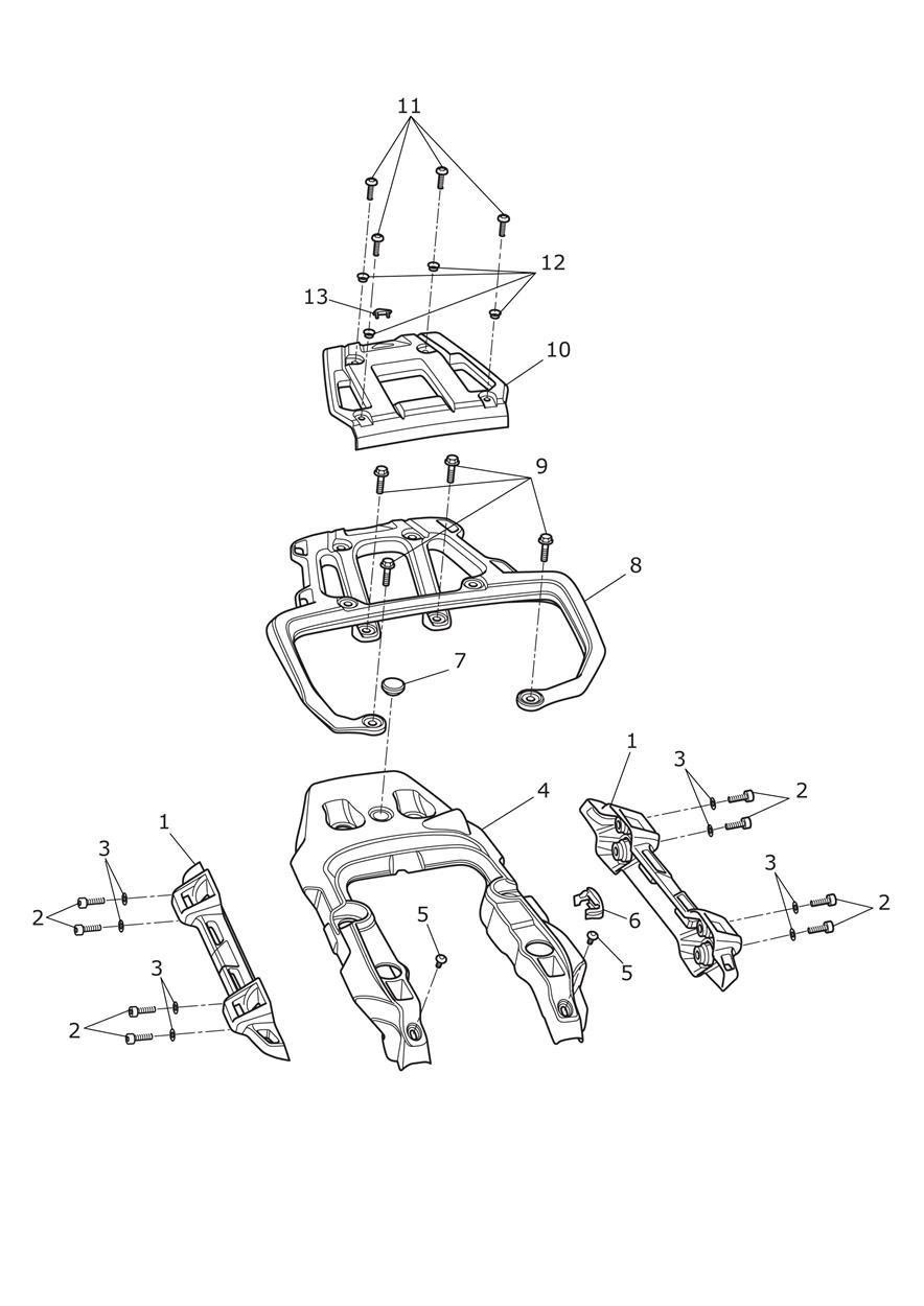 Rear Rack exploded diagram