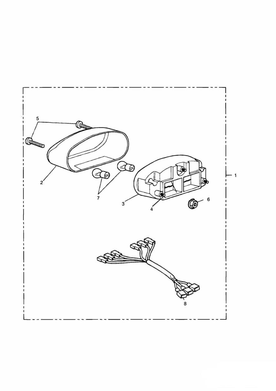 Rear Lamps exploded diagram