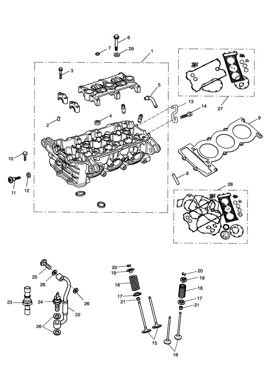 Cylinder Head & Valves exploded diagram