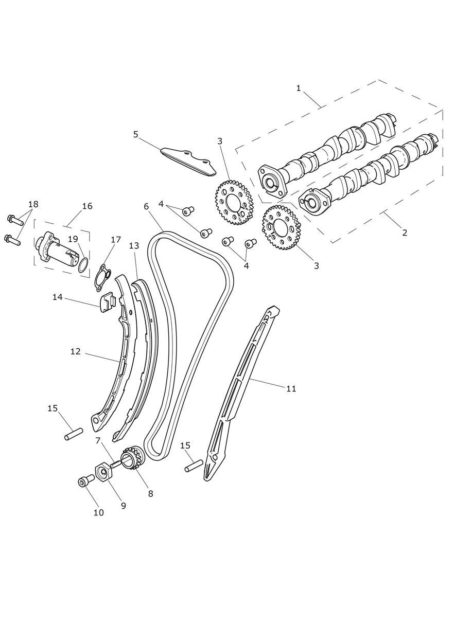 Camshaft & Camshaft Drive exploded diagram