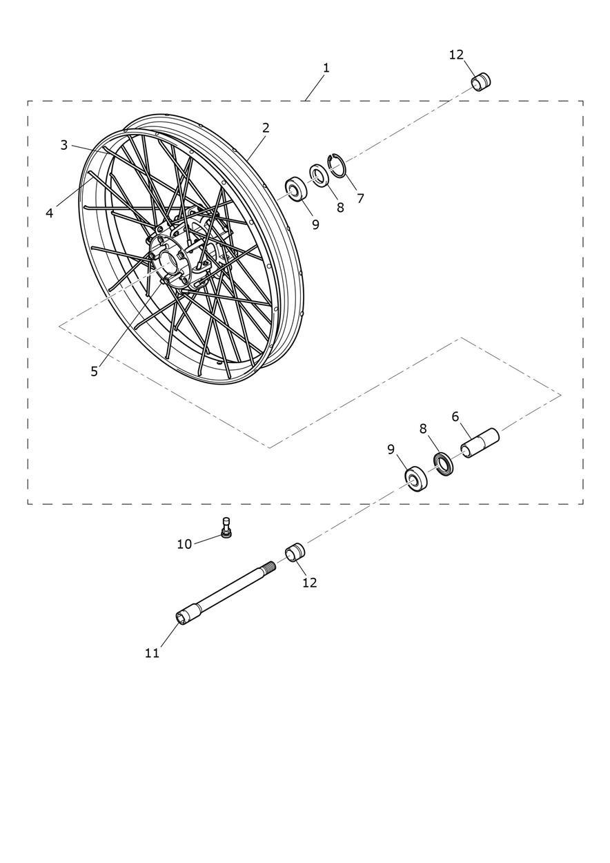 Front Wheel exploded diagram