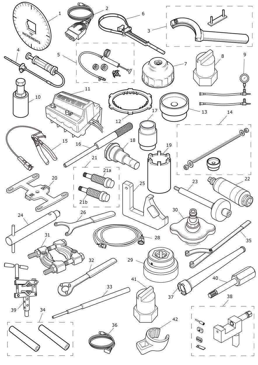 Service Tools exploded diagram