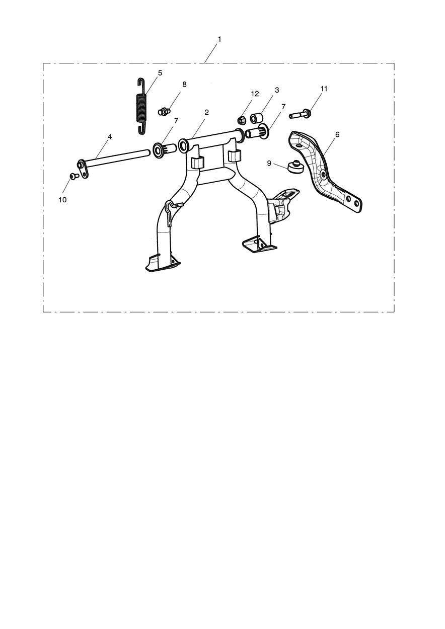 Centrestand Kit exploded diagram