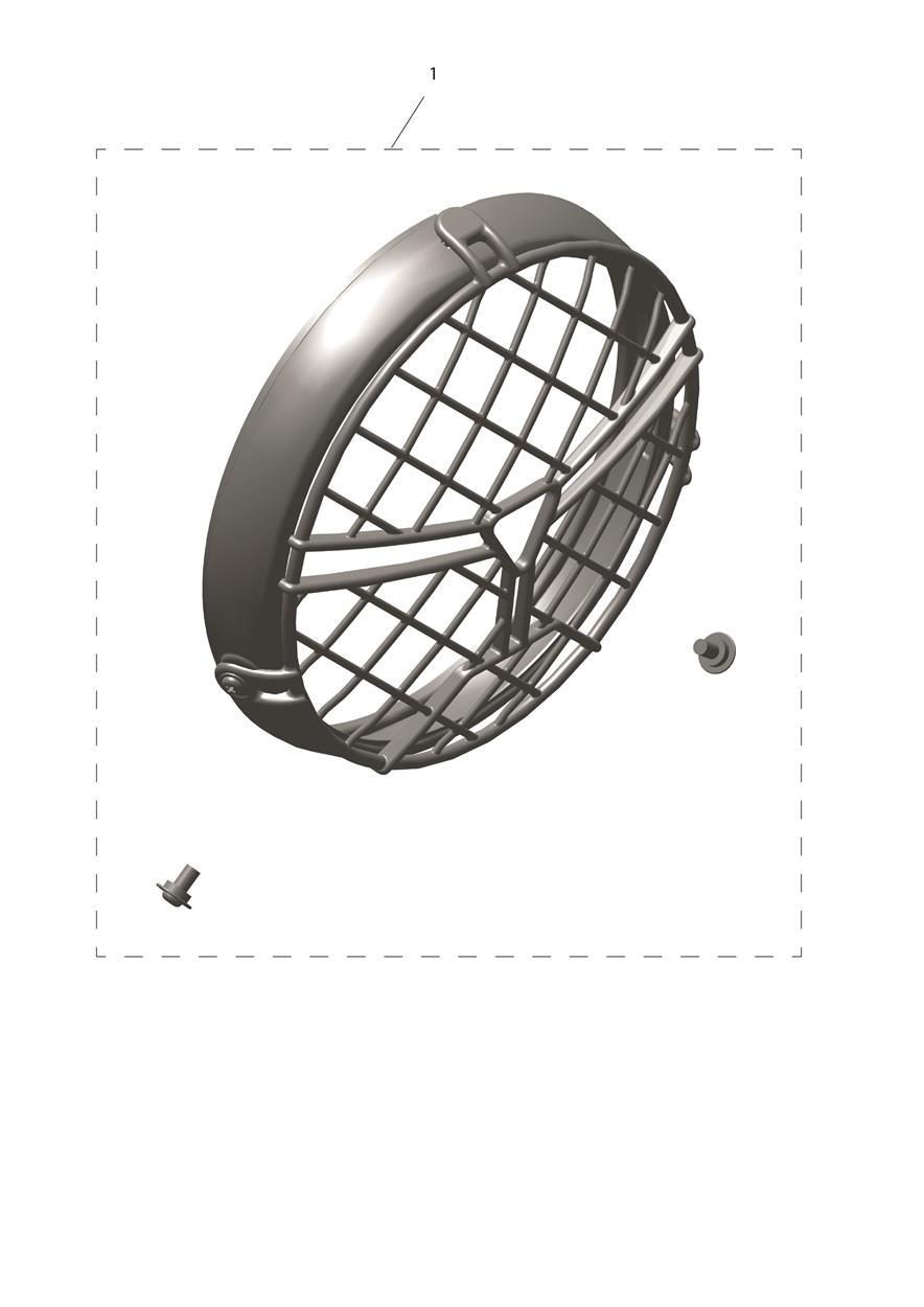 Headlight Grille & Bezel exploded diagram