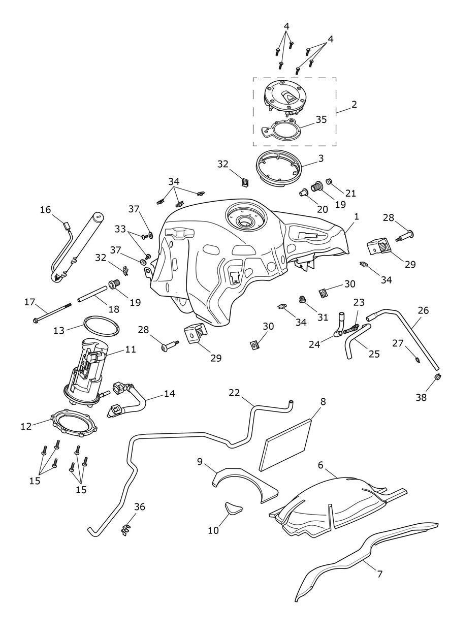 Fuel Tank Assembly exploded diagram