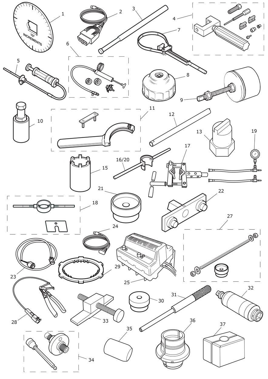 Service Tools exploded diagram