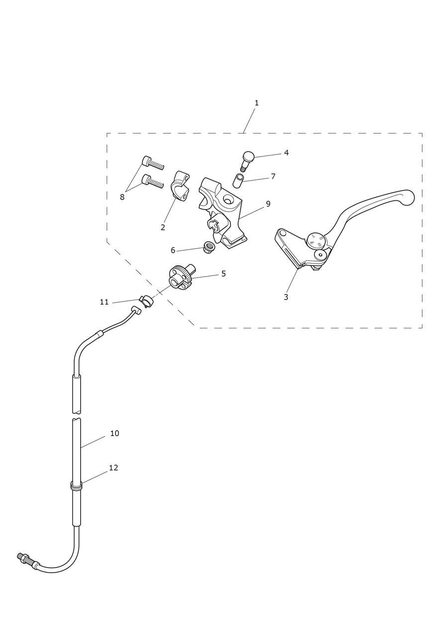 Clutch Controls exploded diagram