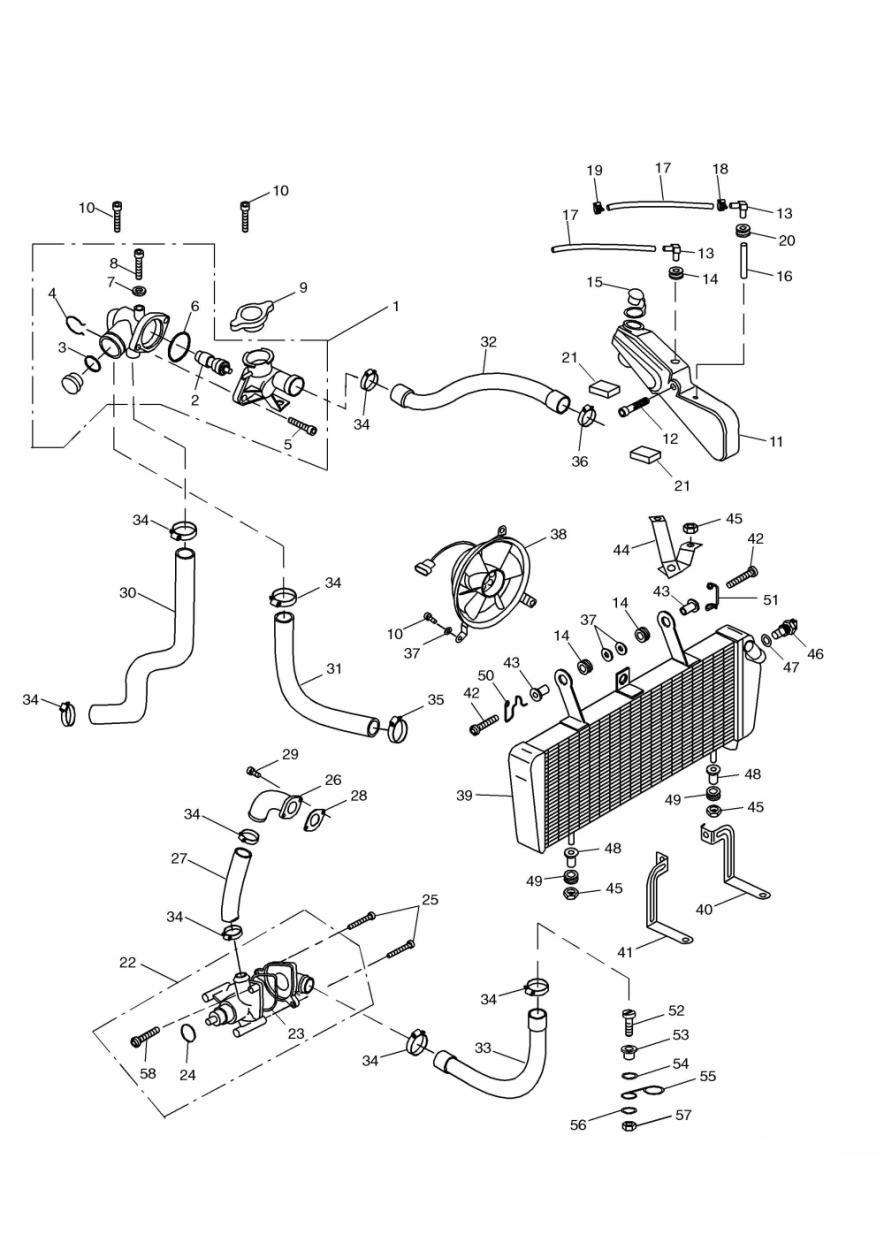 Cooling System exploded diagram