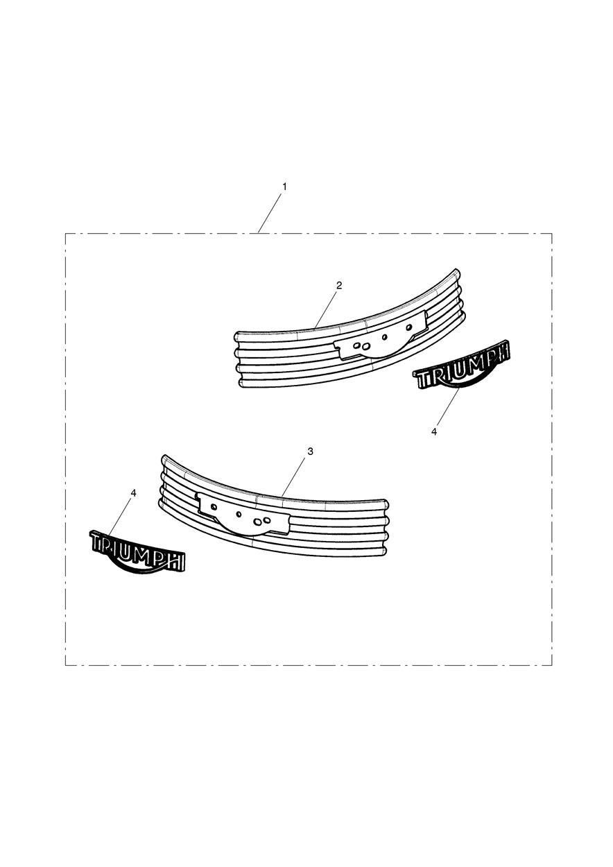 Tank Badge, Bar, Metal Kit exploded diagram