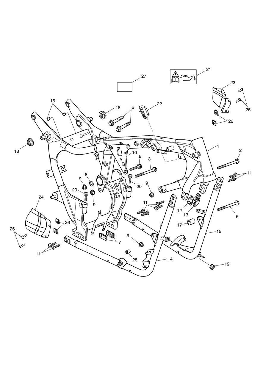 Main Frame & Fittings exploded diagram