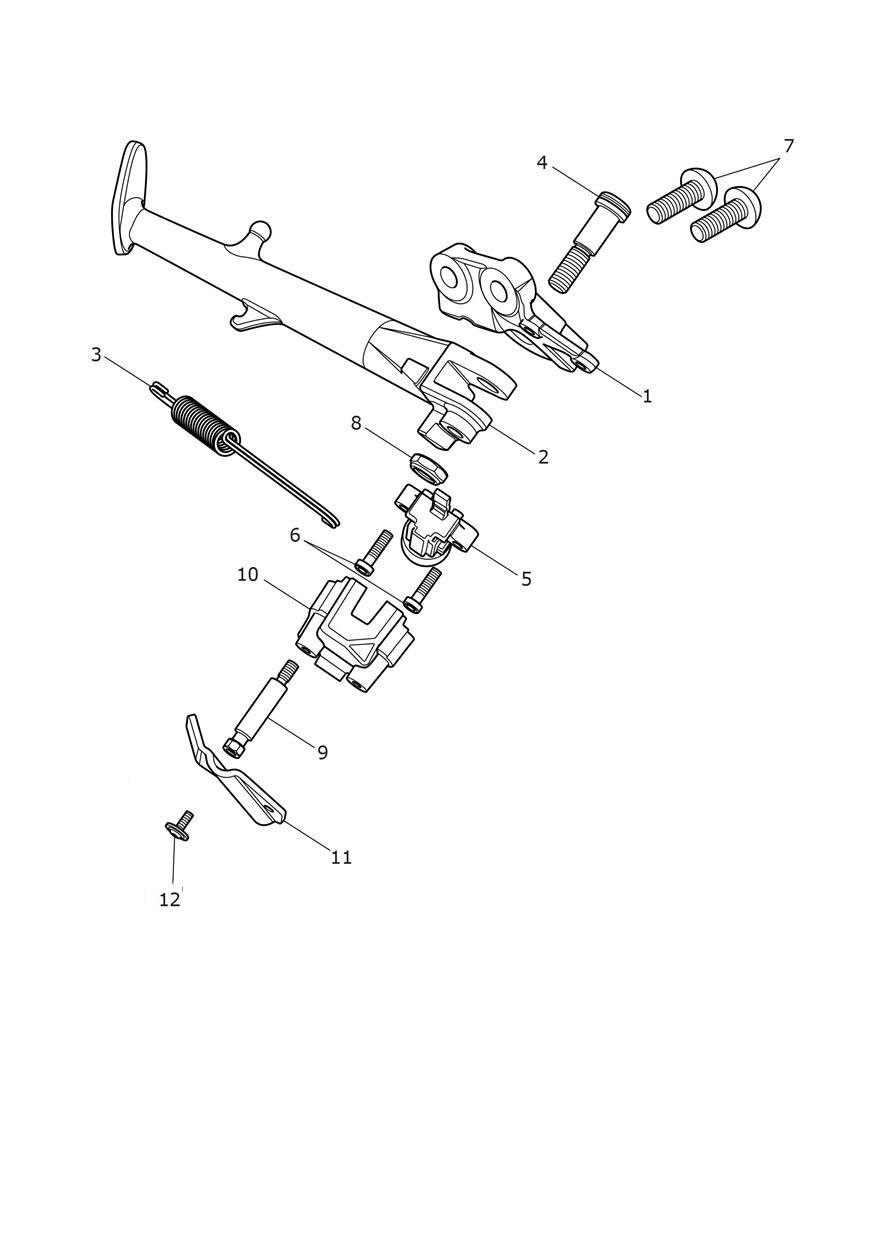 Sidestand exploded diagram