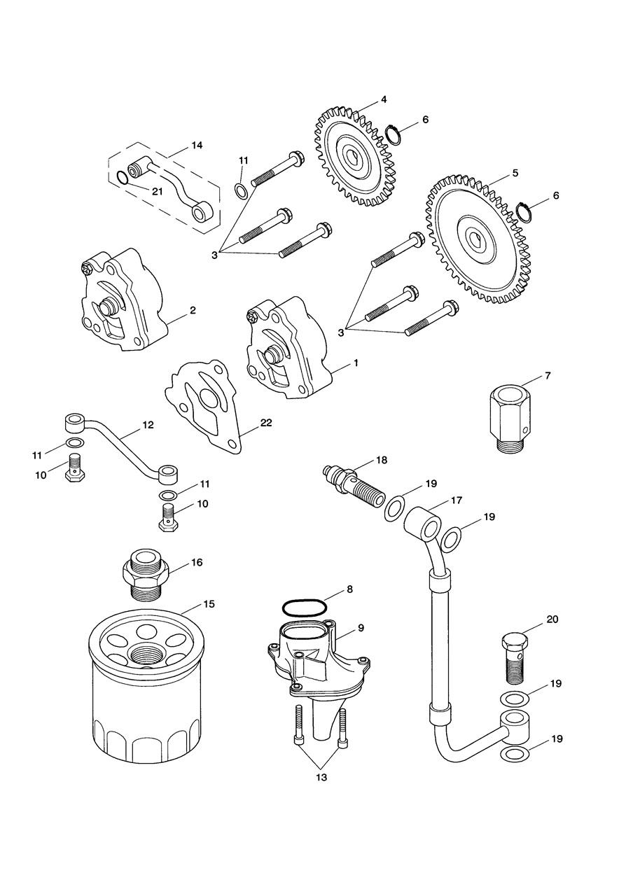 Lubrication System exploded diagram
