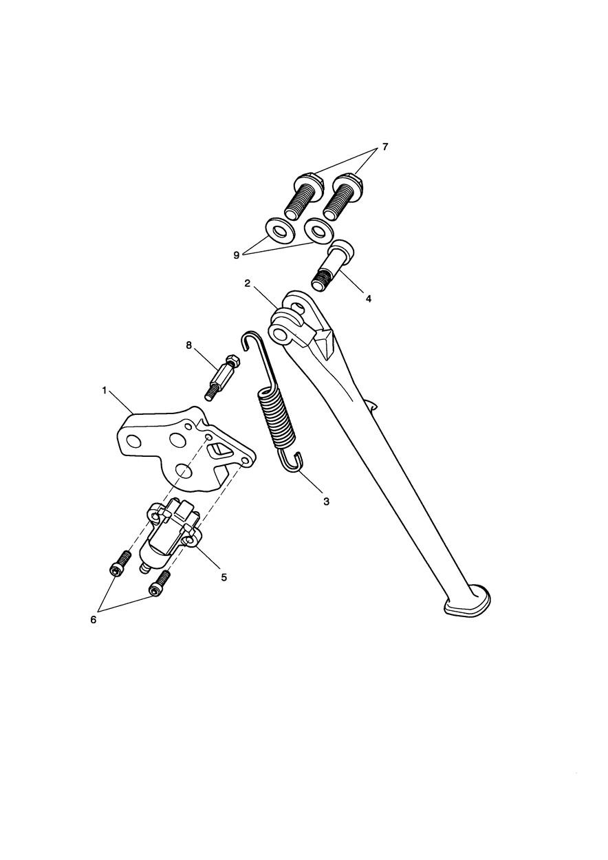 Sidestand exploded diagram