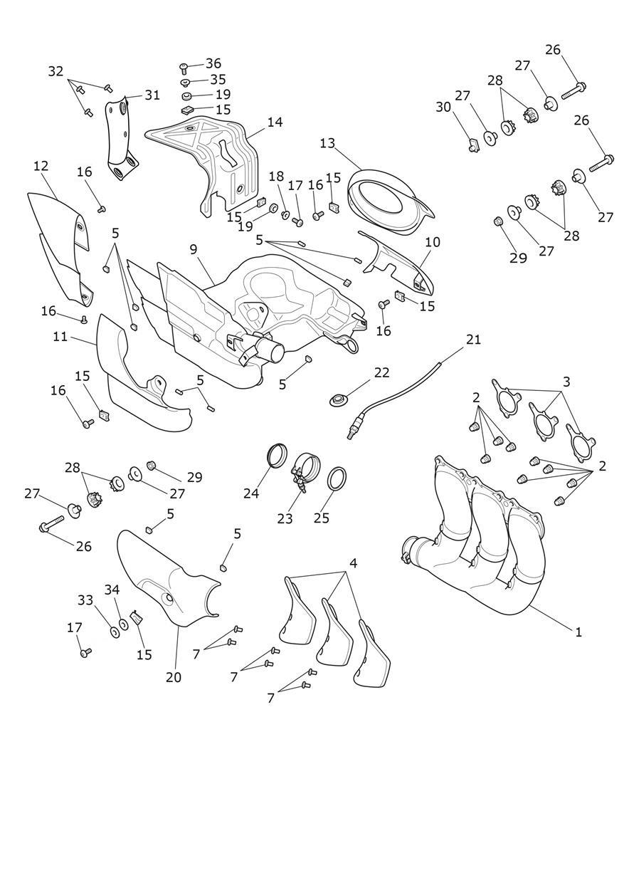 Exhaust System exploded diagram