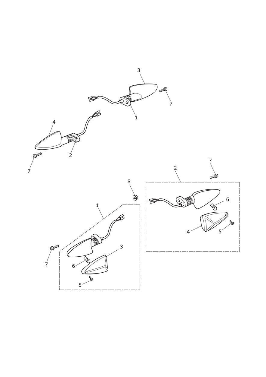 Indicators exploded diagram