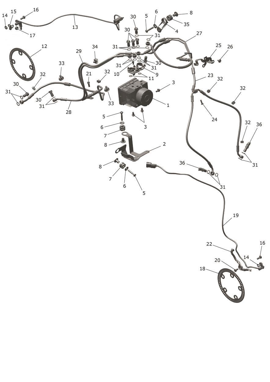 ABS System exploded diagram