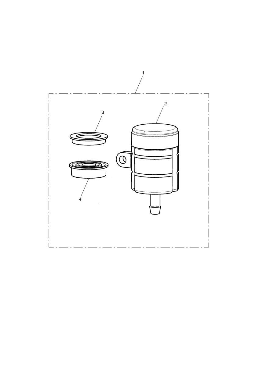 Reservoir, Rear M/Cyl Kit exploded diagram