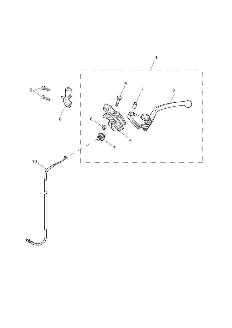 Clutch Controls exploded diagram