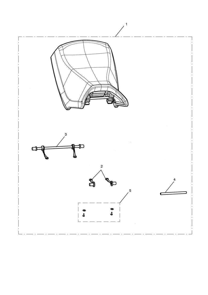 Rider Seat Assy, High exploded diagram