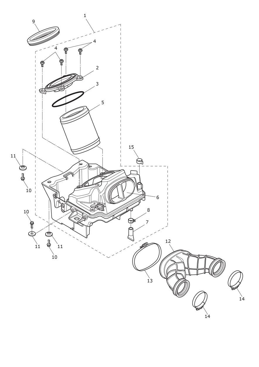 Airbox exploded diagram