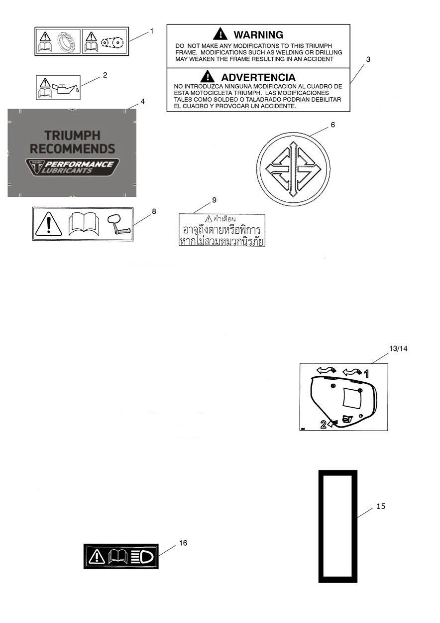 Warning Labels exploded diagram