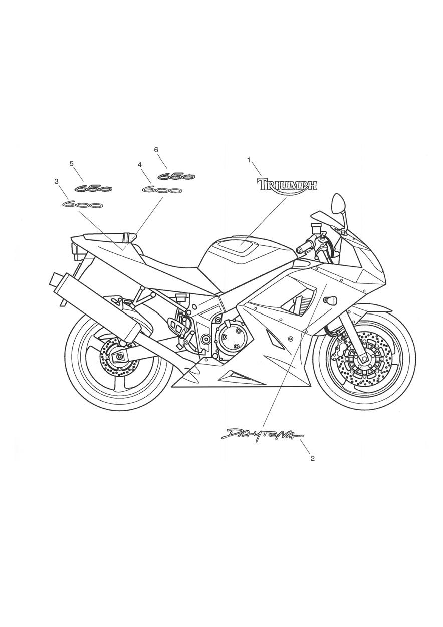 Bodywork - Decals exploded diagram