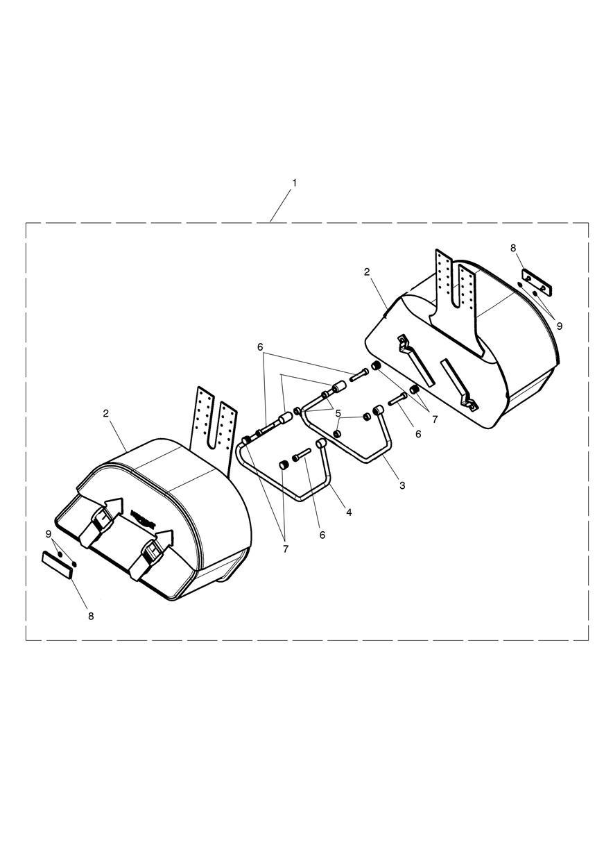 Large Saddlebag Kit exploded diagram