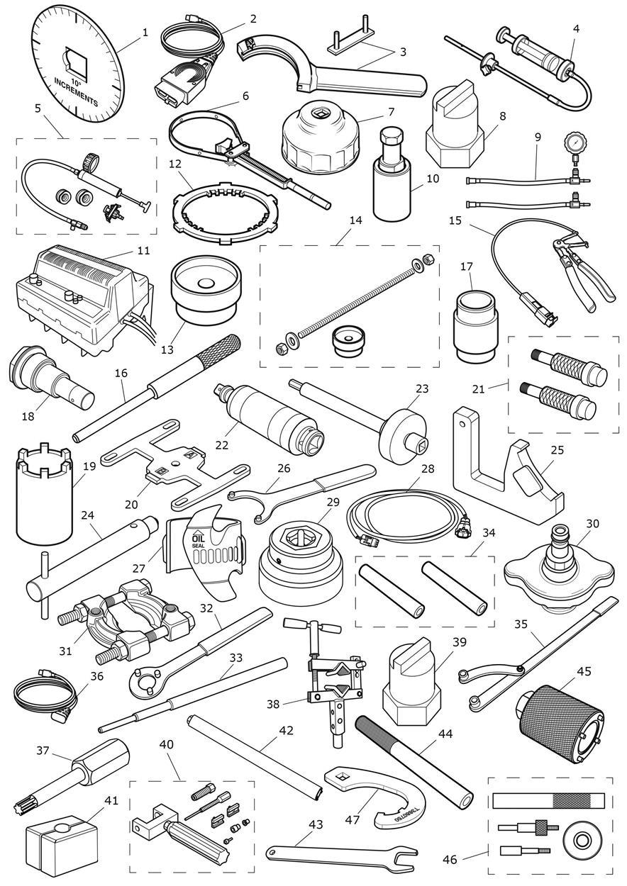 Service Tools exploded diagram