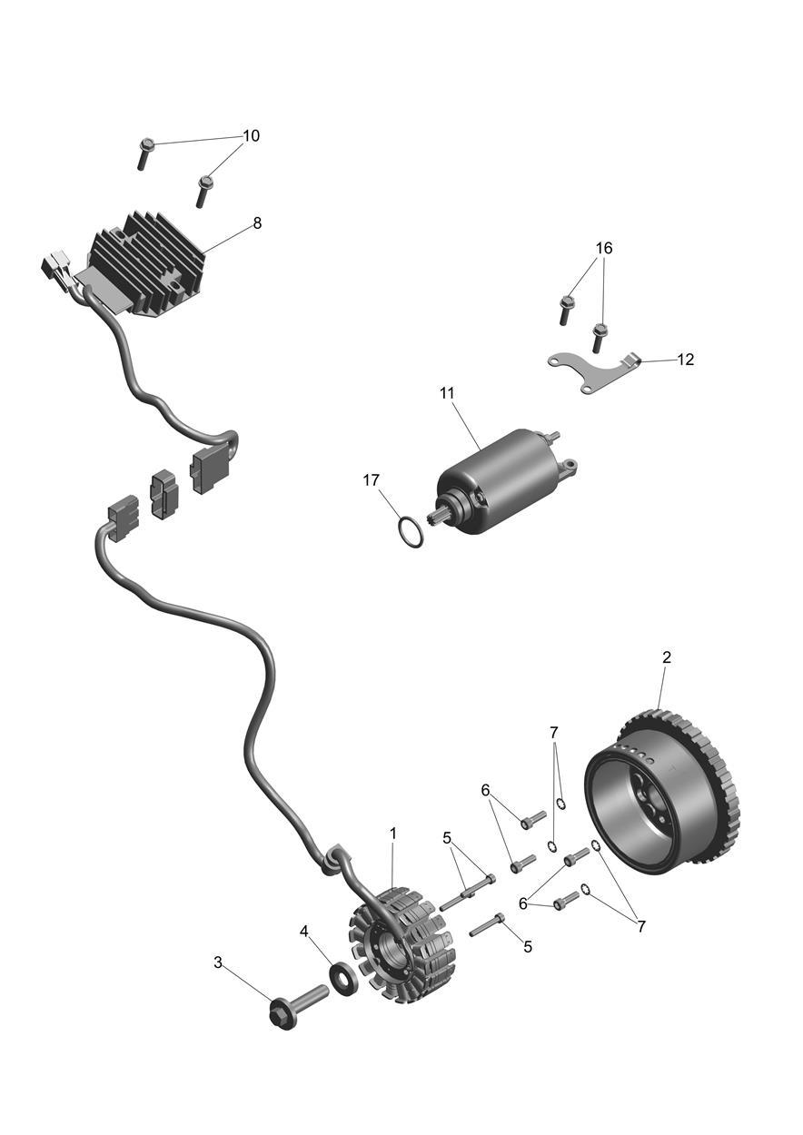 Alternator & Starter exploded diagram