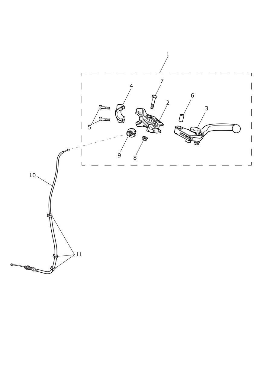 Clutch Controls exploded diagram
