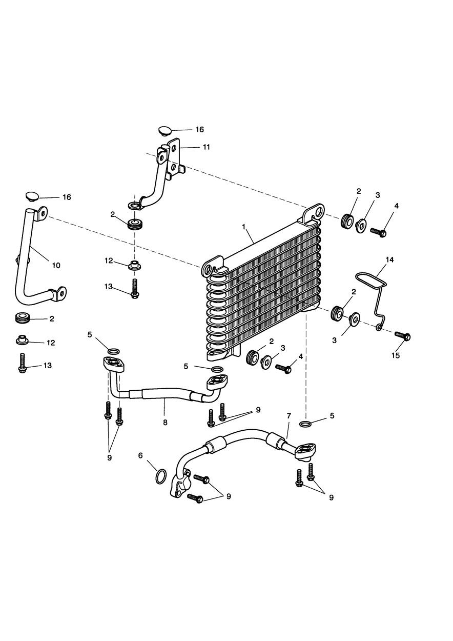 Oil Cooler exploded diagram
