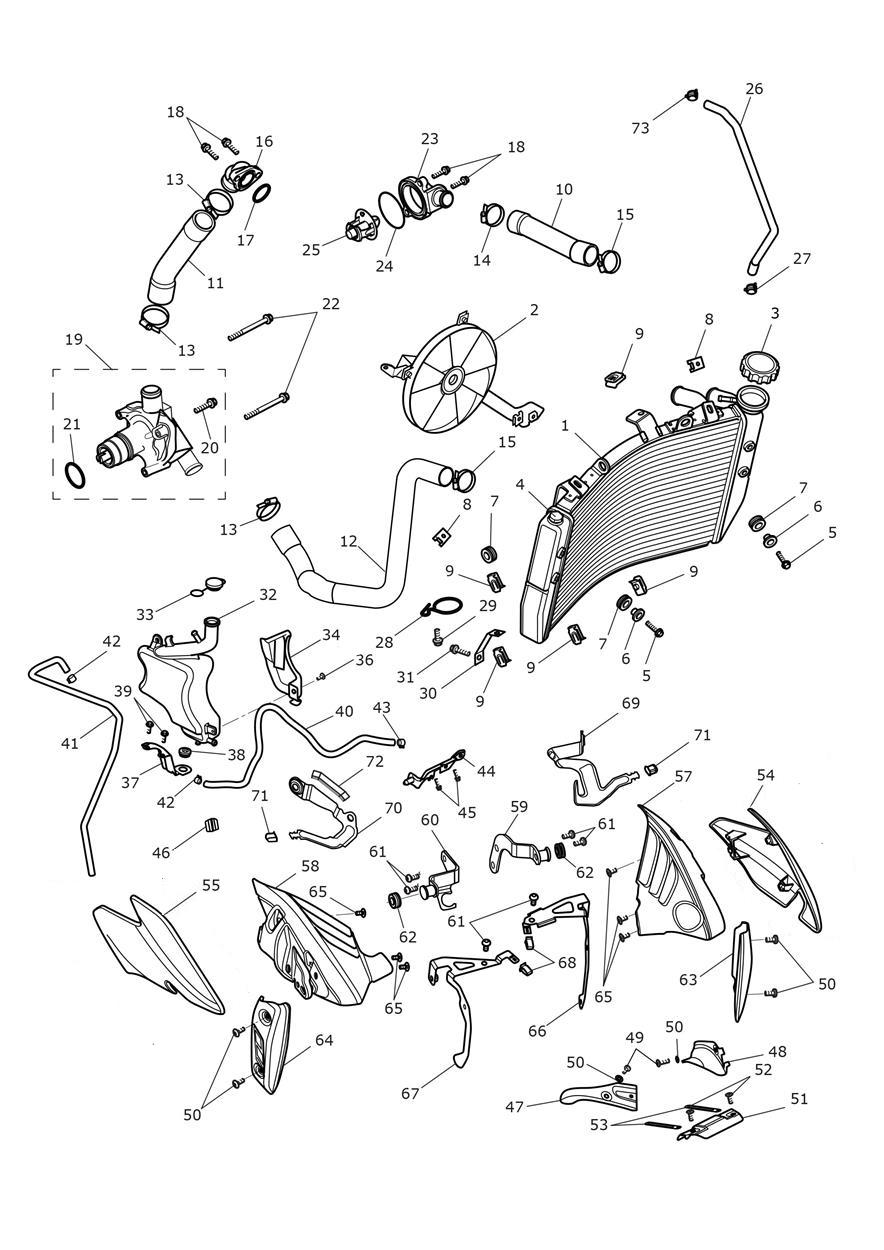 Cooling System exploded diagram