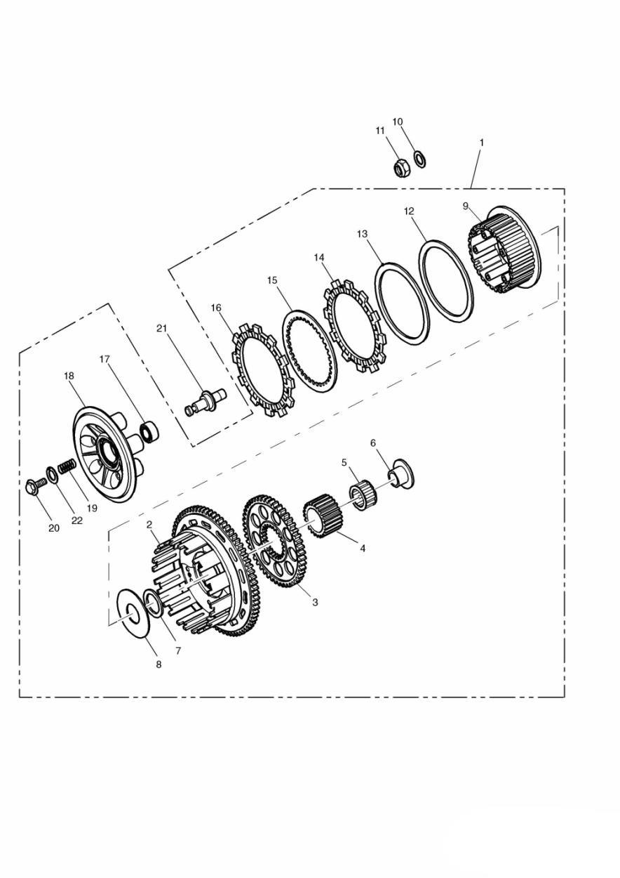 Clutch exploded diagram