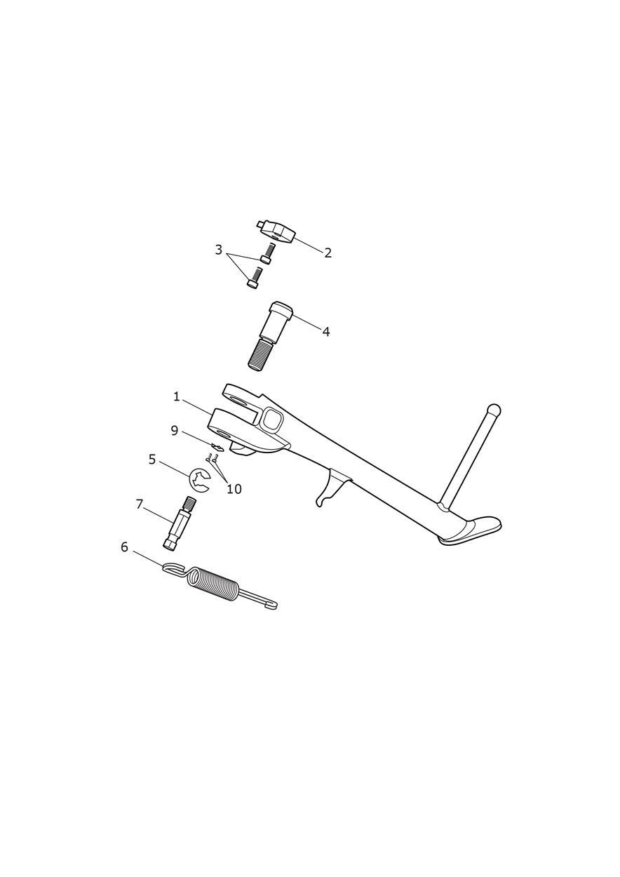 Sidestand exploded diagram