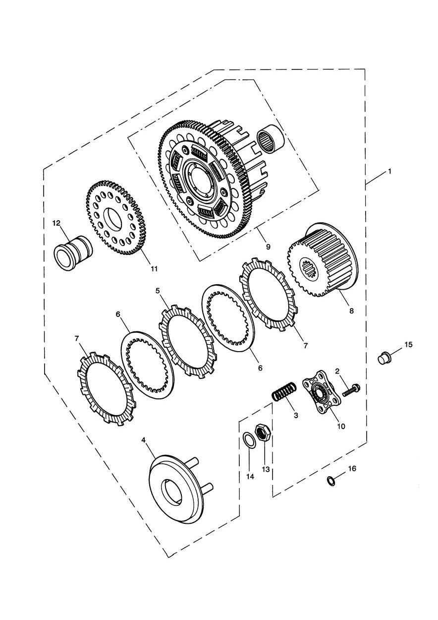 Clutch exploded diagram