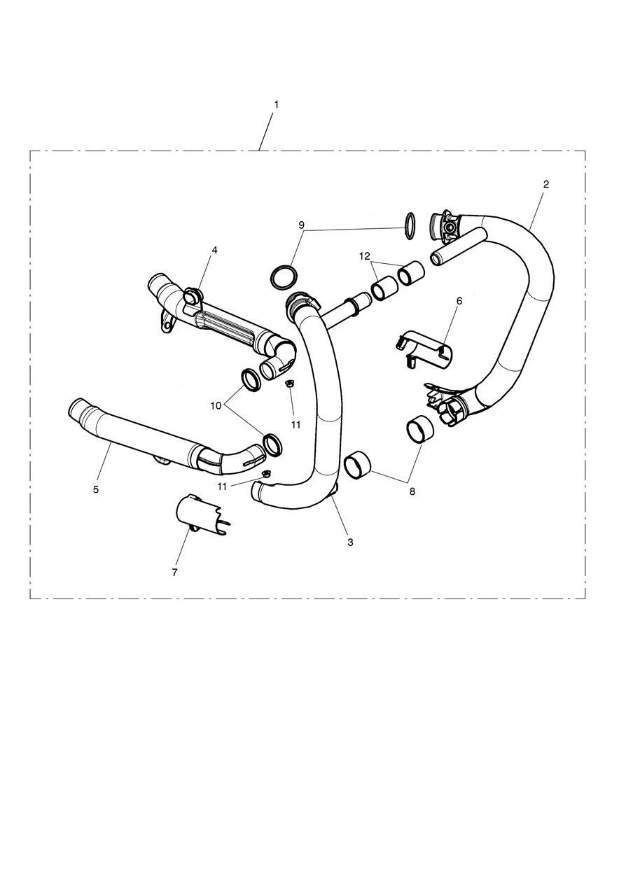 Exhaust, Header, Pair, Black exploded diagram