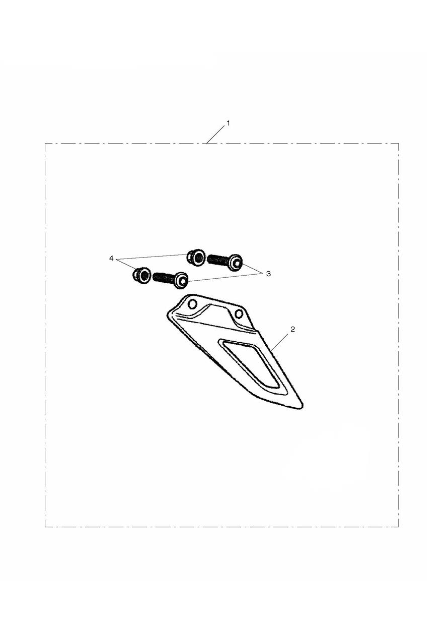 Low Chain Guard, Carbon Fibre exploded diagram