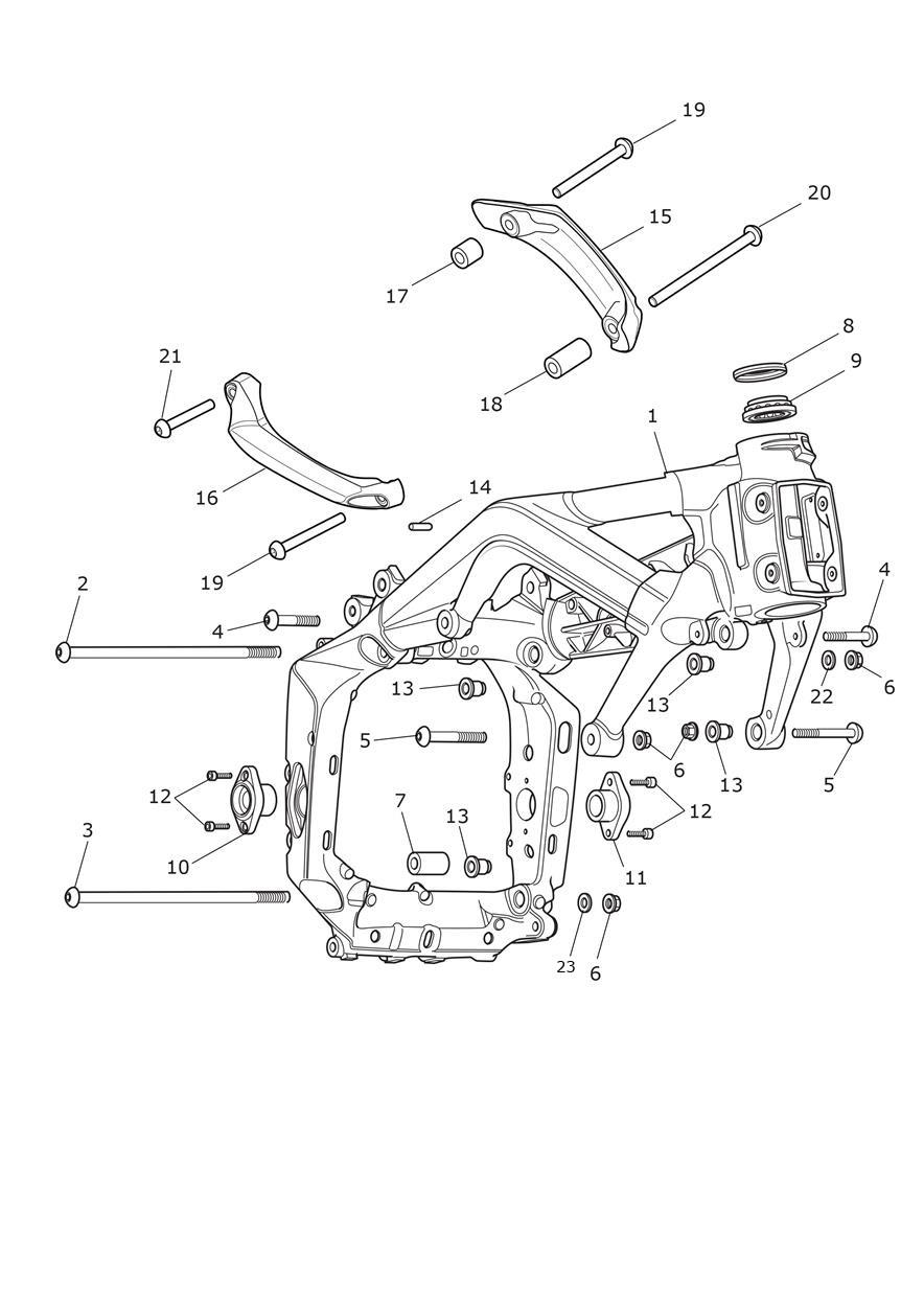 Main Frame & Fittings exploded diagram