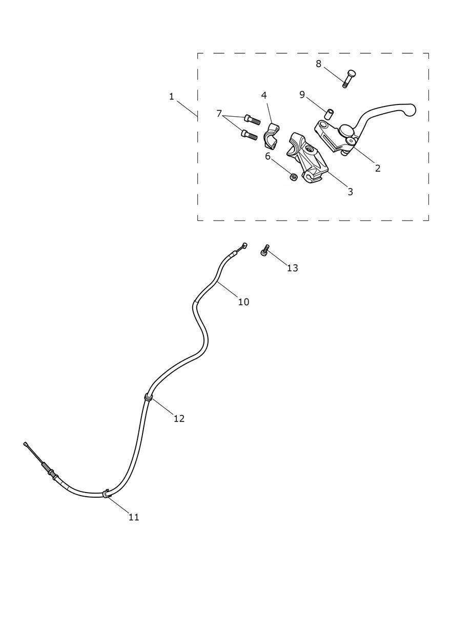 Clutch Controls exploded diagram