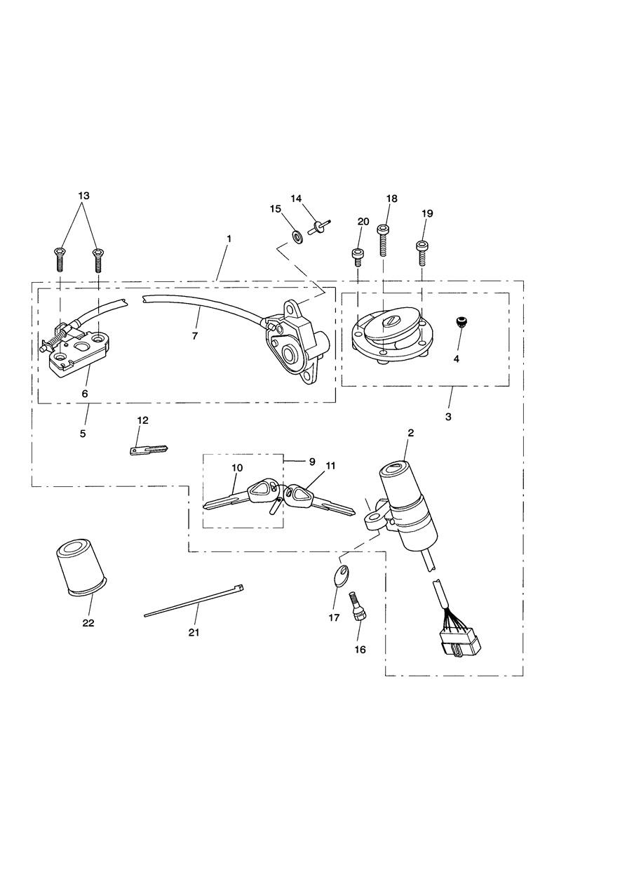 Ignition Switch & Lock Set exploded diagram