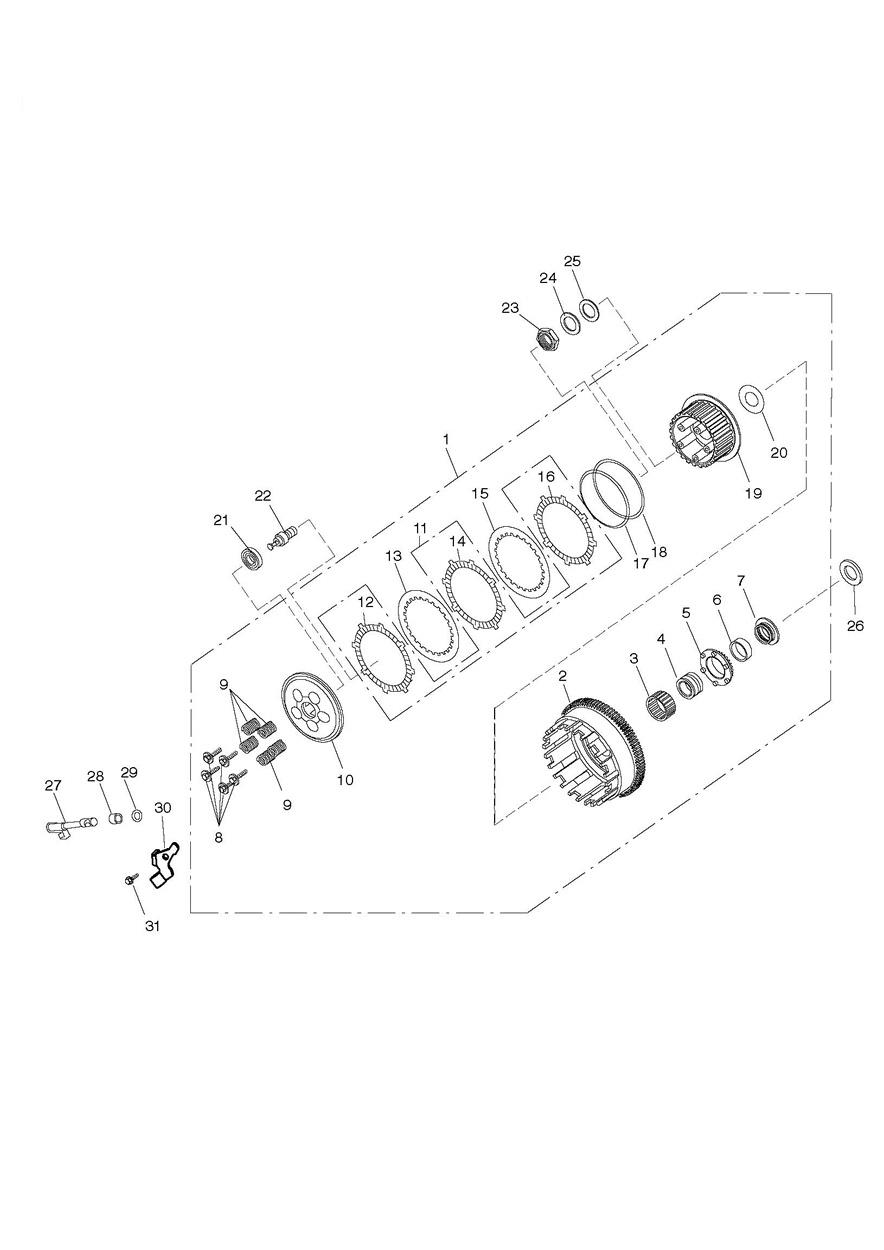 Clutch exploded diagram