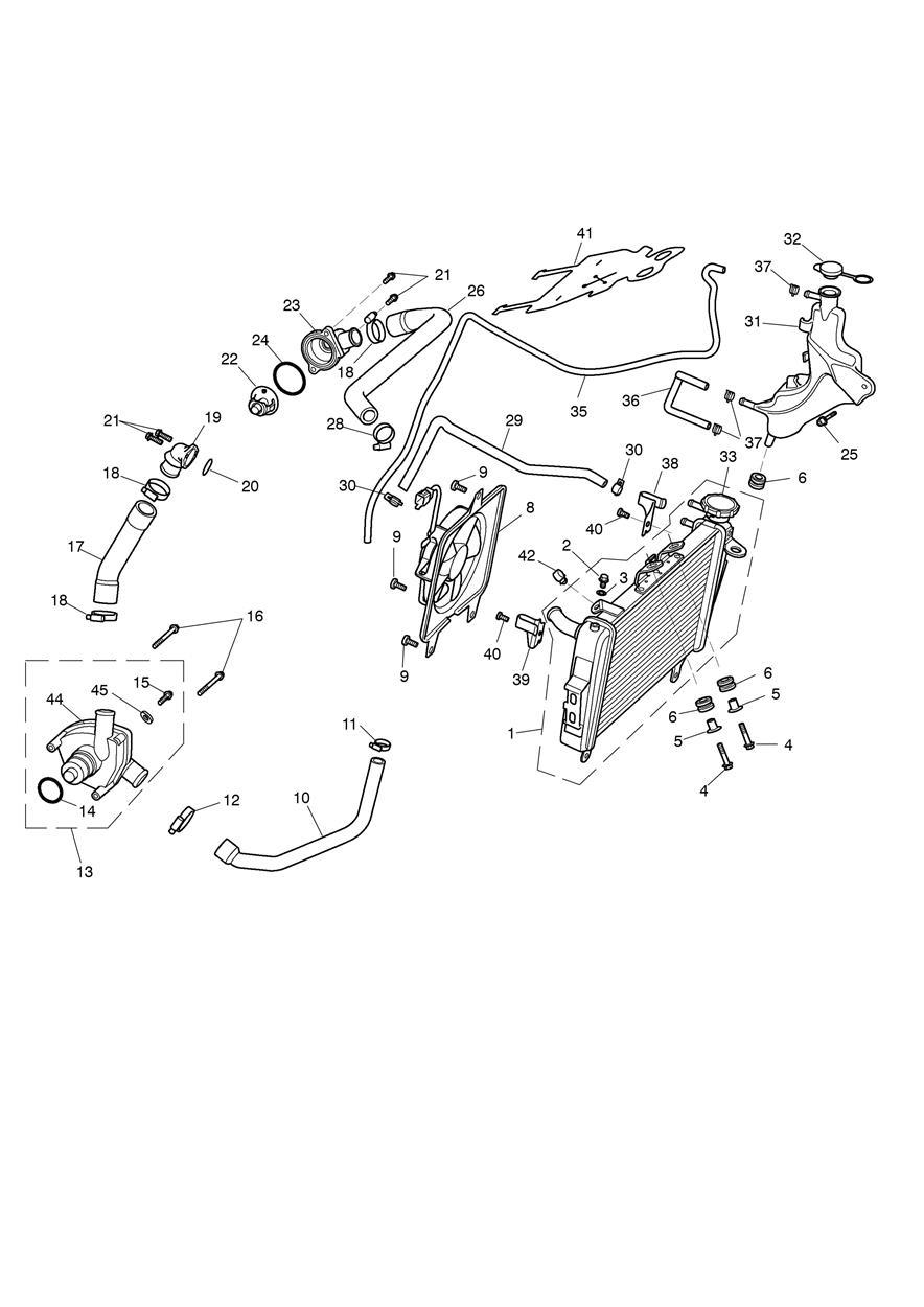 Cooling System exploded diagram