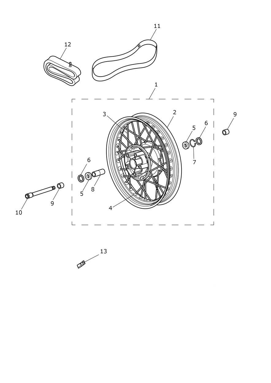 Front Wheel exploded diagram